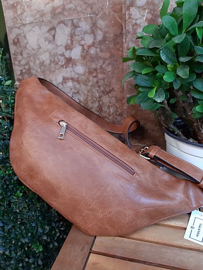 Τσάντα Μεγάλη Μπανάνα Σκούρο καφέ 