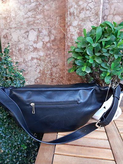 Τσάντα Μεγάλη Μπανάνα Μαύρη 