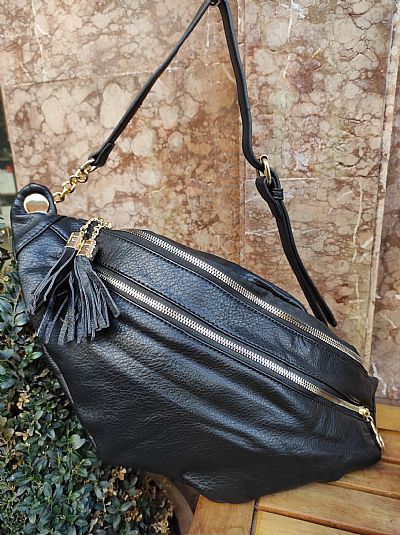 Τσάντα Μεγάλη Μπανάνα Μαύρη