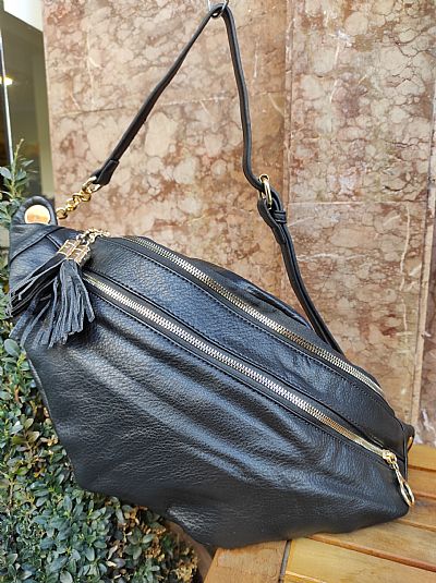 Τσάντα Μεγάλη Μπανάνα Μαύρη