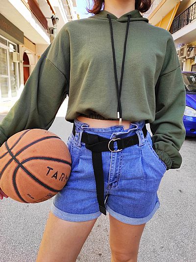 Μπλούζα Φούτερ Χακί