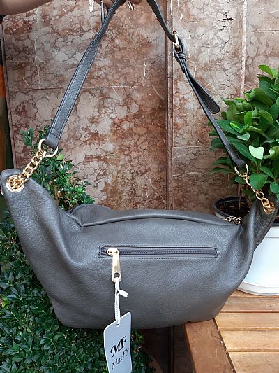 Τσάντα Μεγάλη Μπανάνα Γκρι 