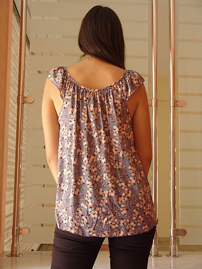 Μπλούζα Viscose Φλοράλ Γκρι