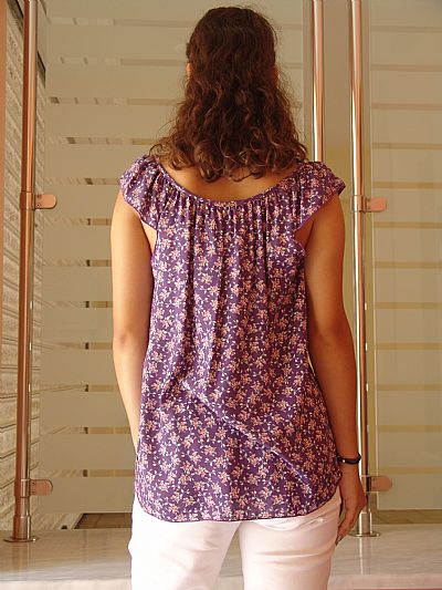 Μπλούζα Viscose Φλοράλ Μωβ