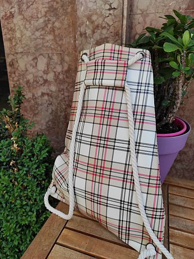 Χειροποίητη τσάντα Καρό