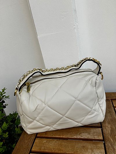 Τσάντα Βαρελάκι Κρεμ