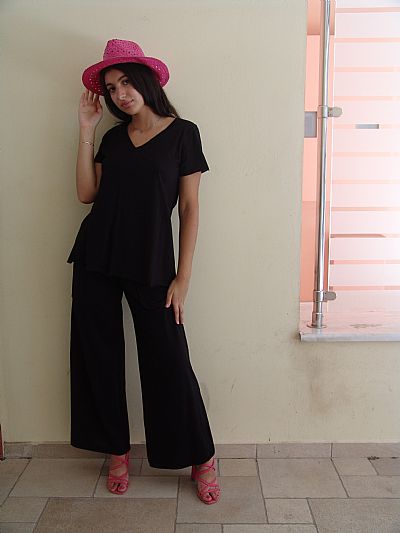 Παντελόνα Φλάμα Μαύρη