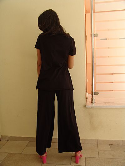 Παντελόνα Φλάμα Μαύρη