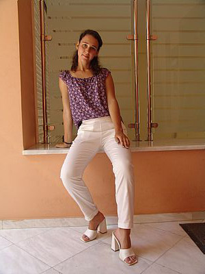 Παντελόνι Κλασική Γραμμή Καπαρτινέ Λευκό