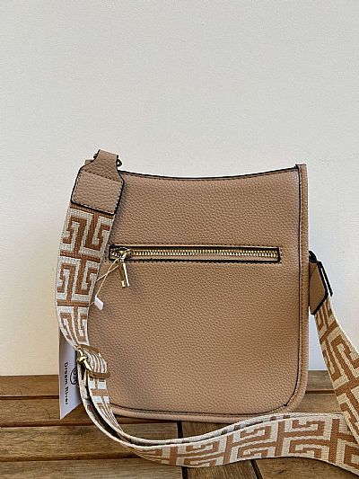 Τσάντα Χιαστί Μπεζ