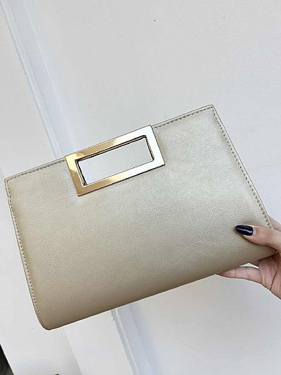 Τσαντάκι Βραδινό Χρυσό/Σαμπανιζέ