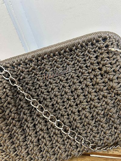 Τσάντα Χειροποίητη Πλεκτή Μπεζ