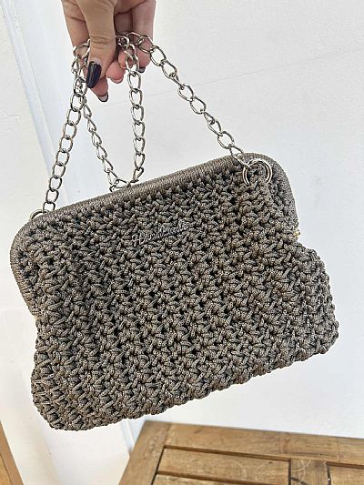 Τσάντα Χειροποίητη Πλεκτή Μπεζ