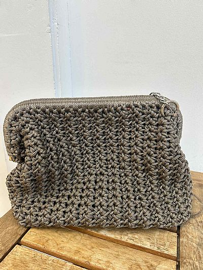 Τσάντα Χειροποίητη Πλεκτή Μπεζ