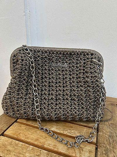 Τσάντα Χειροποίητη Πλεκτή Μπεζ