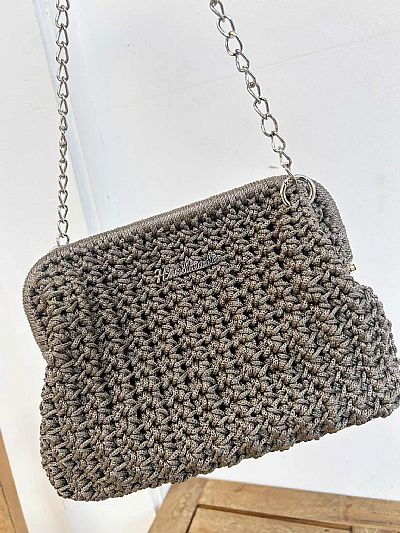 Τσάντα Χειροποίητη Πλεκτή Μπεζ