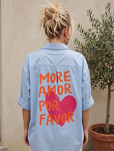 Πουκάμισο More Amor Γαλάζιο
