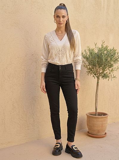 Jean Push up Ελαστικό Μαύρο