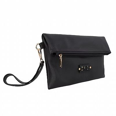 Γυναικείο Αναδιπλούμενο Clutch DE RAGGI Μαύρο