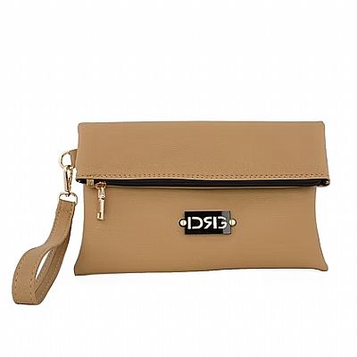 Γυναικείο Αναδιπλούμενο Clutch DE RAGGI Μπεζ