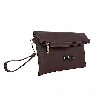 Γυναικείο Αναδιπλούμενο Clutch DE RAGGI Σοκολά