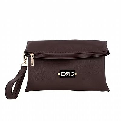 Γυναικείο Αναδιπλούμενο Clutch DE RAGGI Σοκολά